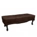 Conjunto de Cabeceira Queen com Recamier Vicenza Suede Café