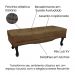 Conjunto de Cabeceira Queen com Recamier Vicenza Suede Caramelo