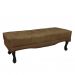 Conjunto de Cabeceira Queen com Recamier Vicenza Suede Caramelo
