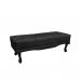Conjunto de Cabeceira Queen com Recamier Vicenza Suede Preto