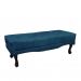 Conjunto de Cabeceira Queen com Recamier Vicenza Veludo Azul Marinho