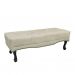 Conjunto de Cabeceira Queen com Recamier Vicenza Veludo Bege