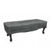 Conjunto de Cabeceira Queen com Recamier Vicenza Veludo Cinza