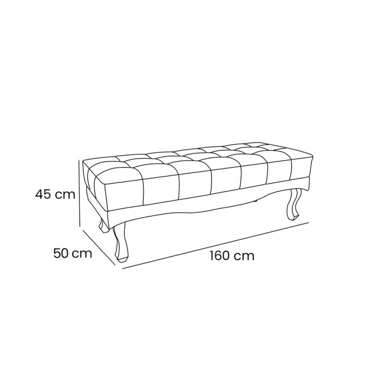 Conjunto de Cabeceira Queen com Recamier Vicenza Veludo Marrom
