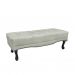 Conjunto de Cabeceira Queen com Recamier Vicenza Veludo Prata