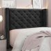 Conjunto de Cabeceira Queen com Recamier Vicenza Veludo Preto