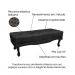 Conjunto de Cabeceira Queen com Recamier Vicenza Veludo Preto