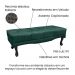 Conjunto de Cabeceira Queen com Recamier Vicenza Veludo Verde