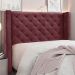 Conjunto de Cabeceira Queen com Recamier Vicenza Veludo Vinho