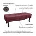 Conjunto de Cabeceira Queen com Recamier Vicenza Veludo Vinho
