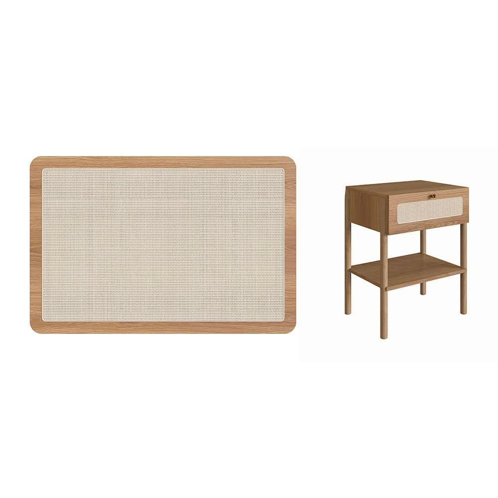 Conjunto de Cabeceira Solteiro com Mesa de Apoio Oslo 1 GV Hanover