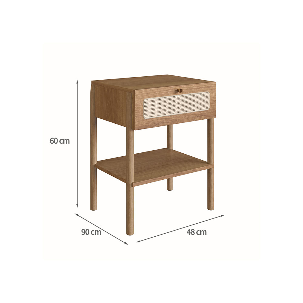 Conjunto de Cabeceira Solteiro com Mesa de Apoio Oslo 1 GV Hanover