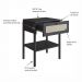 Conjunto de Cabeceira Solteiro com Mesa de Apoio Oslo 1 GV Nero e Preto