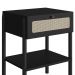 Conjunto de Cabeceira Solteiro com Mesa de Apoio Oslo 1 GV Nero e Preto