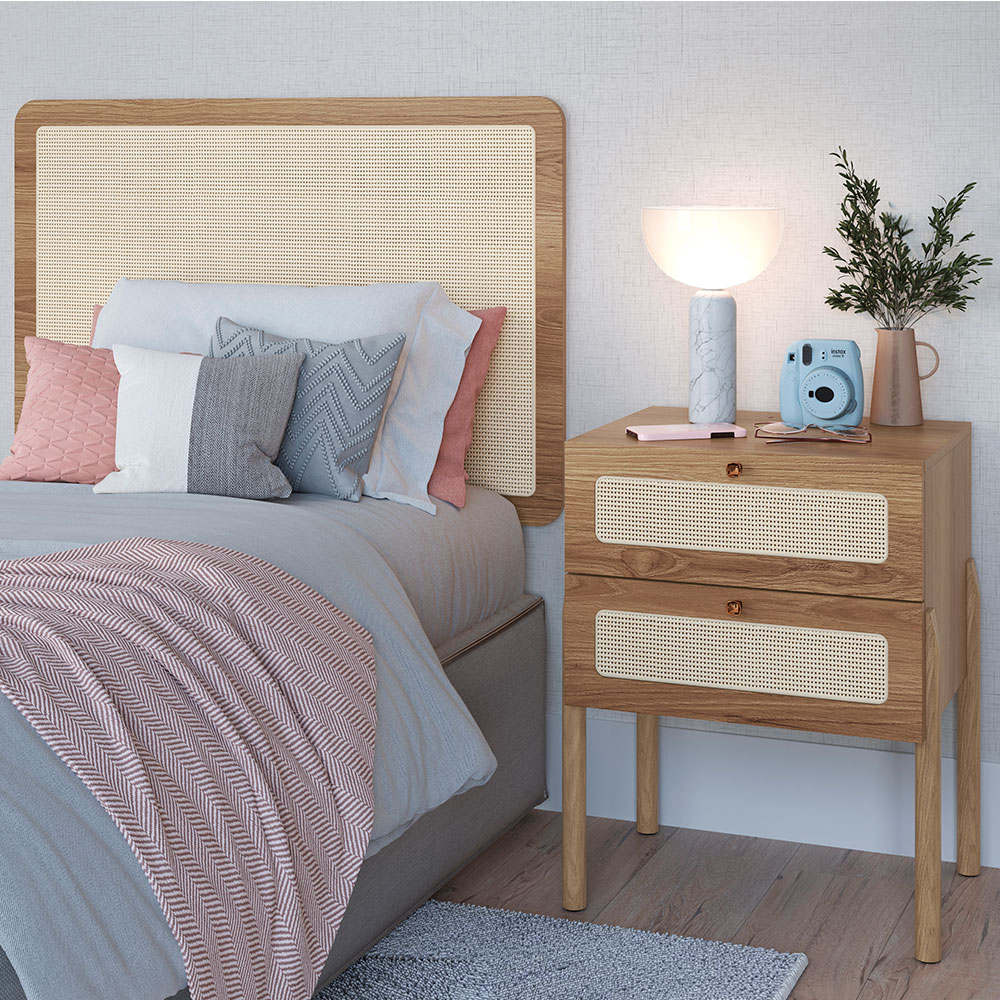 Conjunto de Cabeceira Solteiro com Mesa de Apoio Oslo 2 GV Hanover