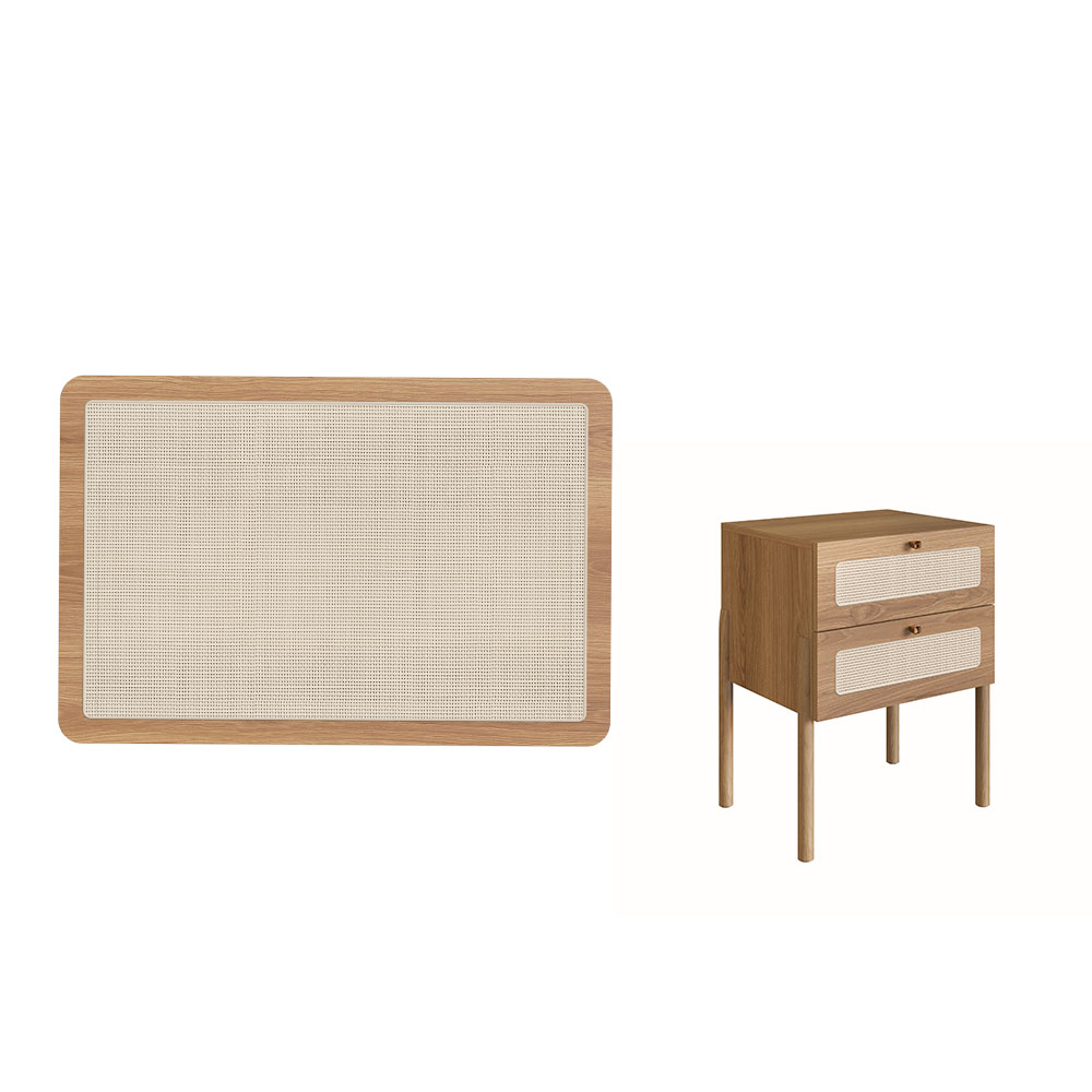 Conjunto de Cabeceira Solteiro com Mesa de Apoio Oslo 2 GV Hanover