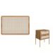 Conjunto de Cabeceira Solteiro com Mesa de Apoio Oslo 2 GV Hanover e Dourado