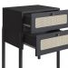 Conjunto de Cabeceira Solteiro com Mesa de Apoio Oslo 2 GV Nero e Preto