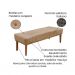 Conjunto de Cabeceira Solteiro com Recamier Gênova Suede Bege