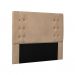 Conjunto de Cabeceira Solteiro com Recamier Gênova Suede Bege