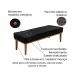 Conjunto de Cabeceira Solteiro com Recamier Gênova Suede Preto