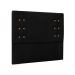 Conjunto de Cabeceira Solteiro com Recamier Gênova Suede Preto