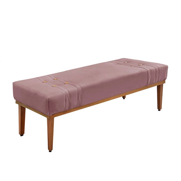 Conjunto de Cabeceira Solteiro com Recamier Gênova Veludo Lilás