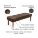 Conjunto de Cabeceira Solteiro com Recamier Gênova Veludo Marrom