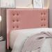 Conjunto de Cabeceira Solteiro com Recamier Gênova Veludo Rosa