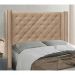 Conjunto de Cabeceira Solteiro com Recamier Vicenza Suede Bege