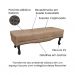 Conjunto de Cabeceira Solteiro com Recamier Vicenza Suede Bege