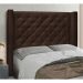 Conjunto de Cabeceira Solteiro com Recamier Vicenza Suede Café