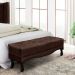 Conjunto de Cabeceira Solteiro com Recamier Vicenza Suede Café