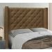 Conjunto de Cabeceira Solteiro com Recamier Vicenza Suede Caramelo
