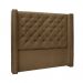 Conjunto de Cabeceira Solteiro com Recamier Vicenza Suede Caramelo