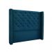 Conjunto de Cabeceira Solteiro com Recamier Vicenza Veludo Azul Marinho