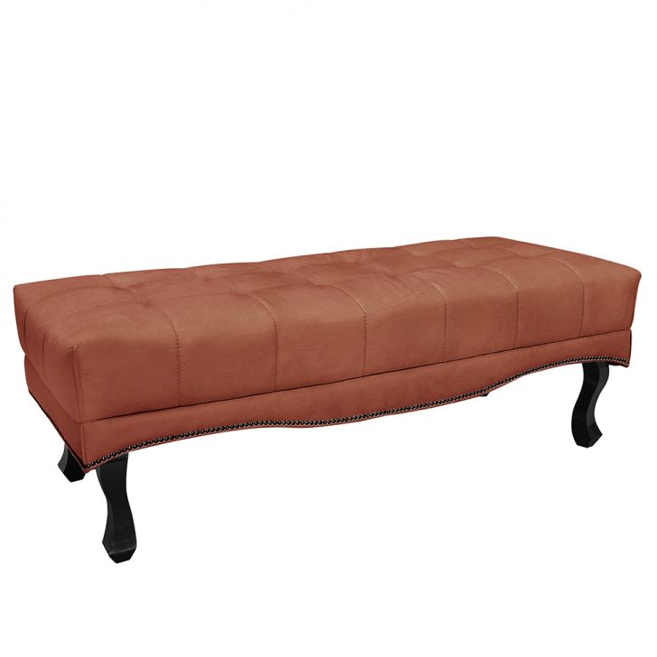 Conjunto de Cabeceira Solteiro com Recamier Vicenza Veludo Cobre