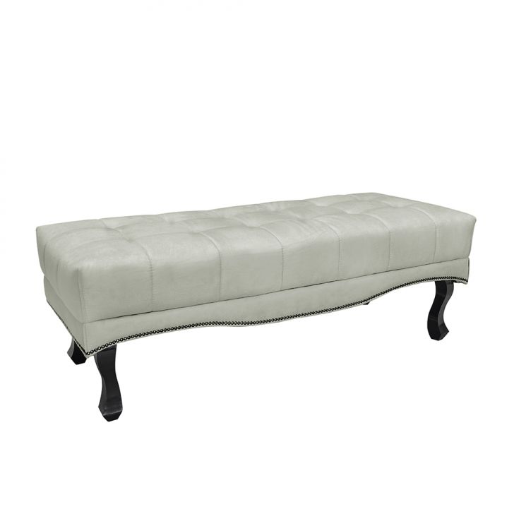 Conjunto de Cabeceira Solteiro com Recamier Vicenza Veludo Prata
