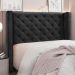 Conjunto de Cabeceira Solteiro com Recamier Vicenza Veludo Preto