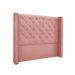 Conjunto de Cabeceira Solteiro com Recamier Vicenza Veludo Rosa