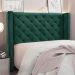 Conjunto de Cabeceira Solteiro com Recamier Vicenza Veludo Verde