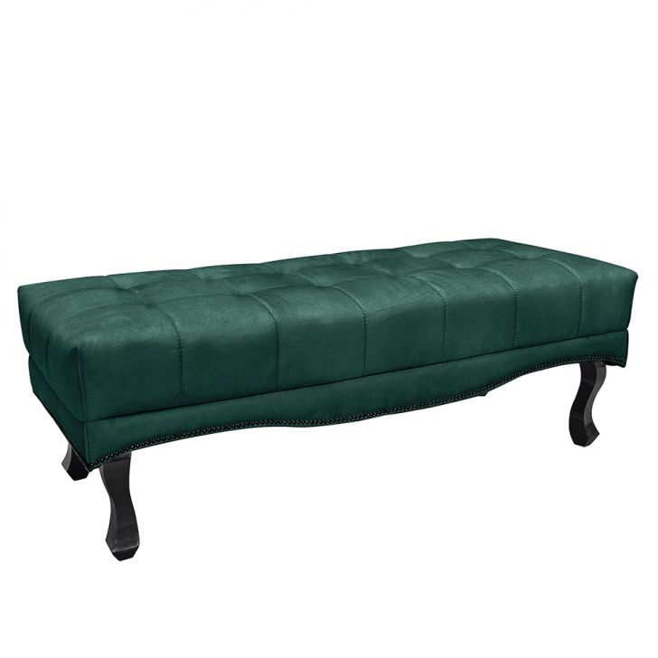 Conjunto de Cabeceira Solteiro com Recamier Vicenza Veludo Verde