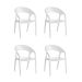 Conjunto de Cadeiras de Plástico Glass Branca