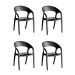Conjunto de Cadeiras de Plástico Glass Preta