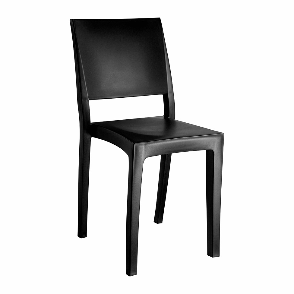 Conjunto de Cadeiras de Plástico Hydra Preto