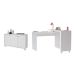 Conjunto de Escrivaninha Arneb com Armário Albireo 3 PT Branco