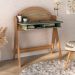 Conjunto de Escrivaninha Ceci com Estante Multy Carvalho e Verde Menta