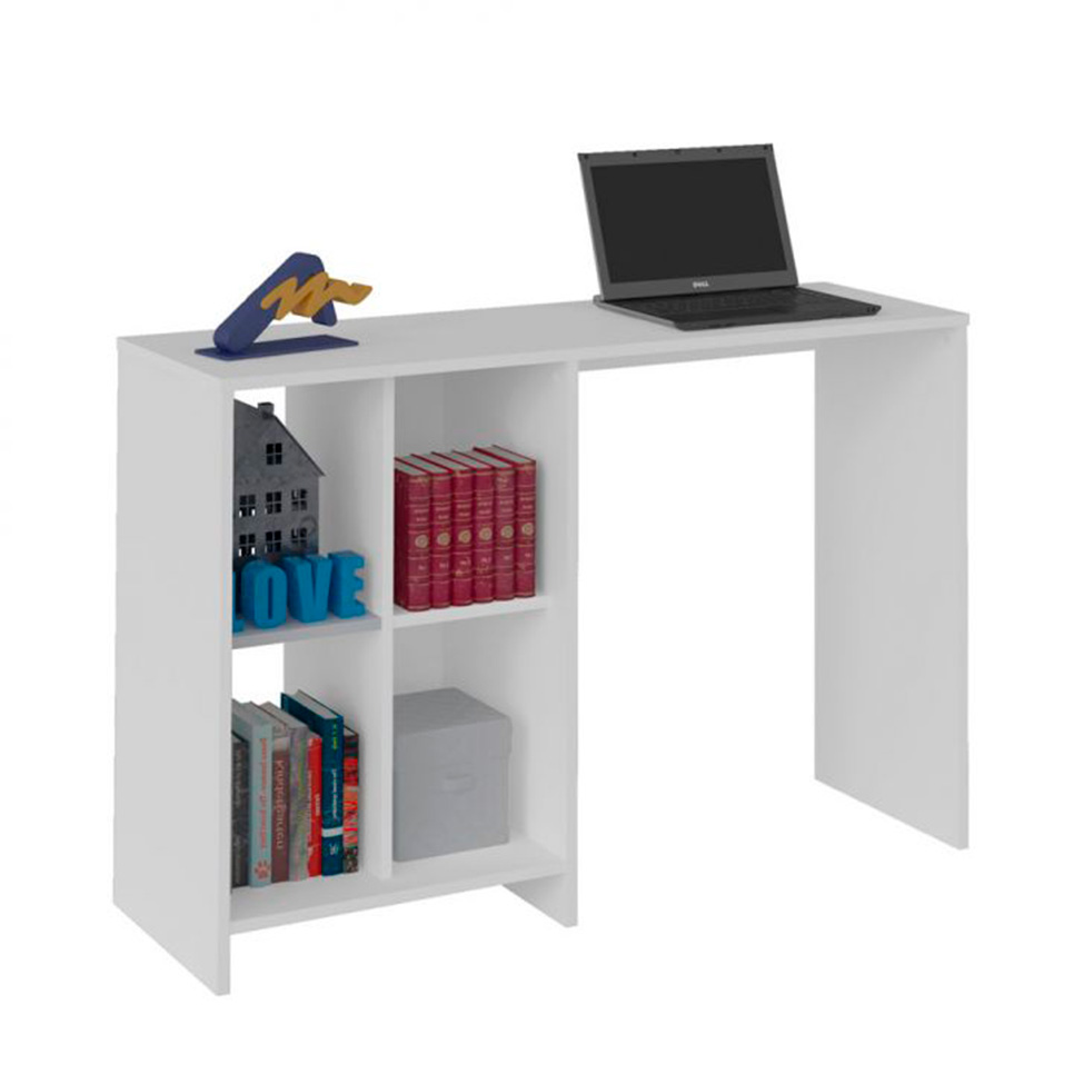 Conjunto de Escrivaninha Matrix com Estante Multy Branco