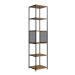 Conjunto de Escrivaninha Office 3 GV com Estante Paricel 40cm e Prateleira Driamante 80cm Grafite e Mel