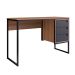 Conjunto de Escrivaninha Office 3 GV com Estante Paricel 40cm e Prateleira Driamante 80cm Grafite e Mel